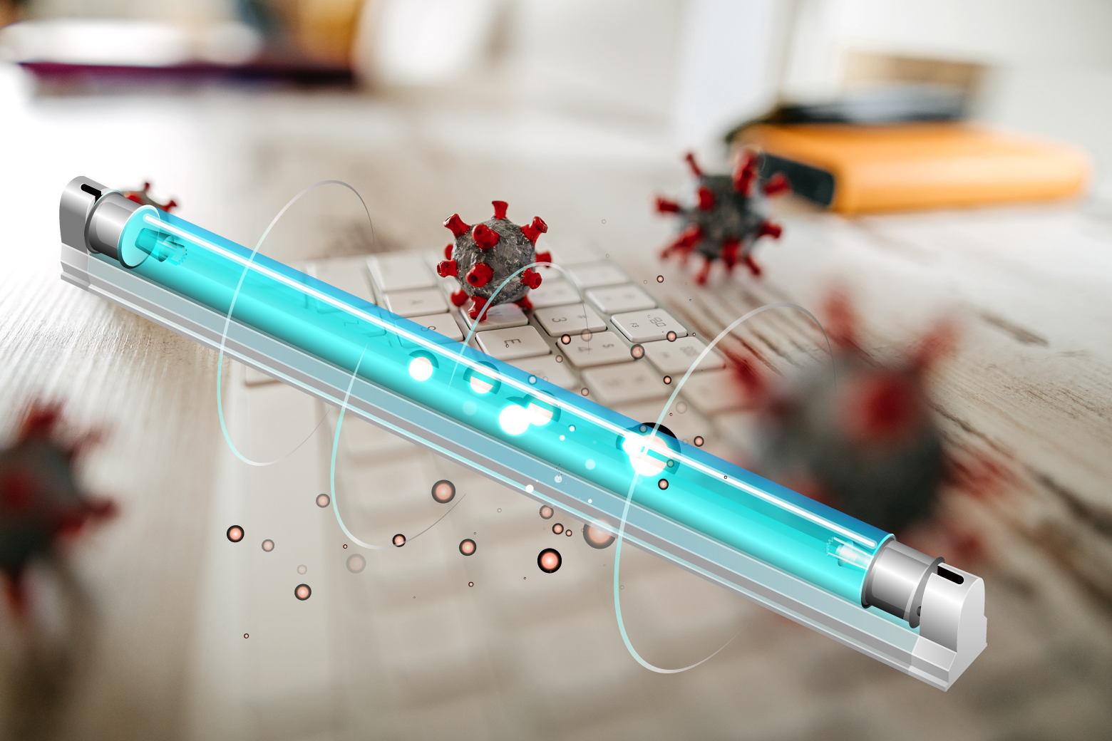 Single ended UV lamp